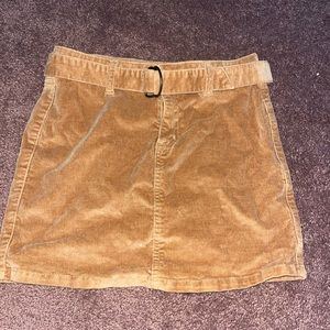 CELEBRITY PINK Self Belt Corduroy Girls Mini Skirt